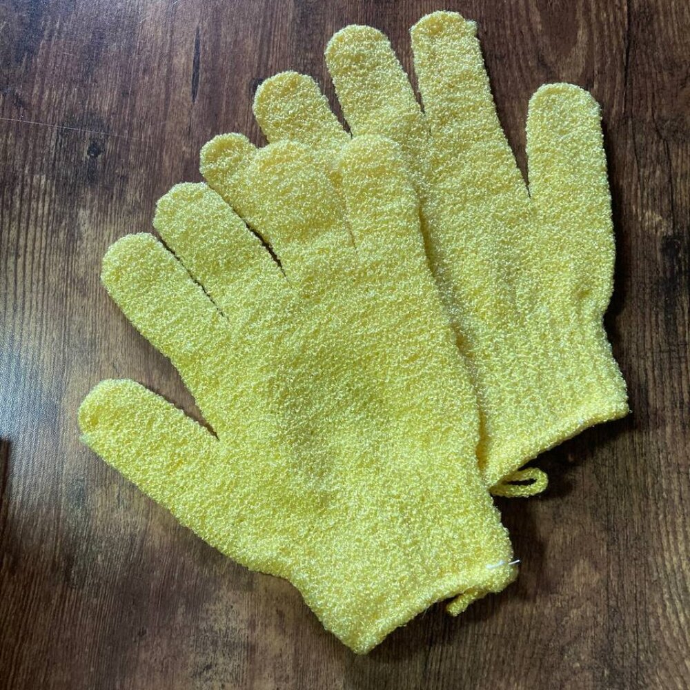 NEW Nylon Exfoliating Shower Gloves, Bath Scrub Mitts
